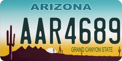 AZ license plate AAR4689