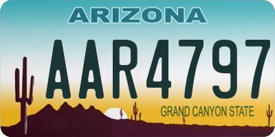 AZ license plate AAR4797