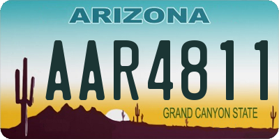 AZ license plate AAR4811