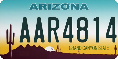 AZ license plate AAR4814