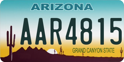 AZ license plate AAR4815
