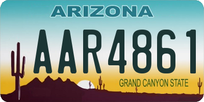 AZ license plate AAR4861