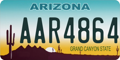 AZ license plate AAR4864