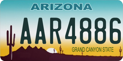 AZ license plate AAR4886