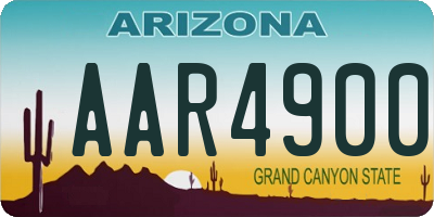 AZ license plate AAR4900