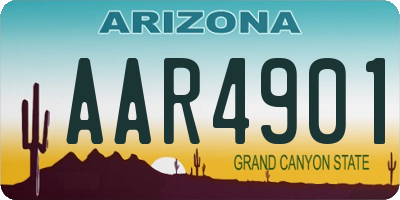 AZ license plate AAR4901