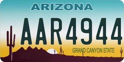 AZ license plate AAR4944