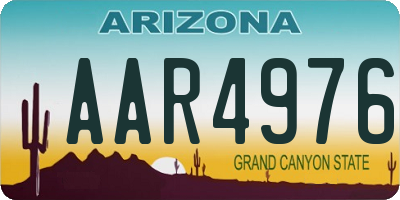 AZ license plate AAR4976