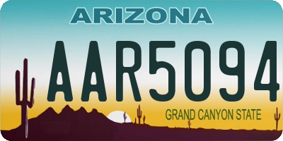 AZ license plate AAR5094