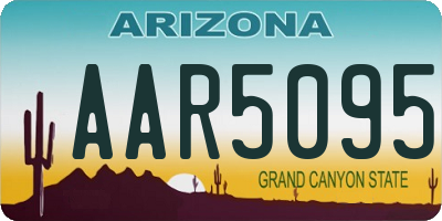 AZ license plate AAR5095