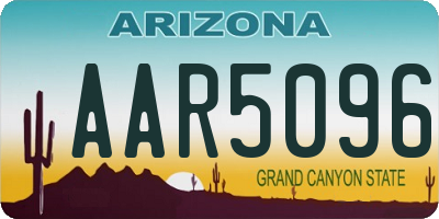 AZ license plate AAR5096