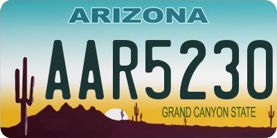 AZ license plate AAR5230
