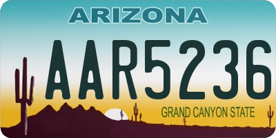 AZ license plate AAR5236