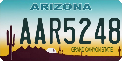 AZ license plate AAR5248