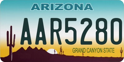 AZ license plate AAR5280