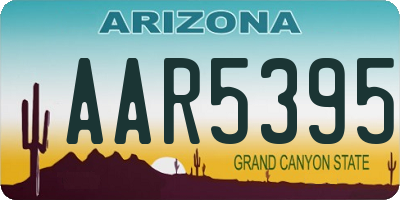 AZ license plate AAR5395