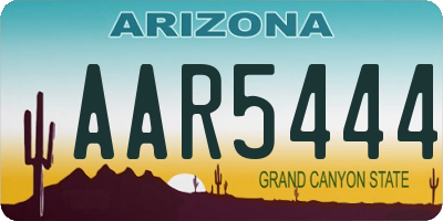 AZ license plate AAR5444