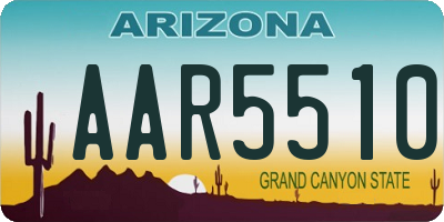 AZ license plate AAR5510