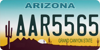 AZ license plate AAR5565