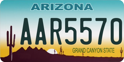 AZ license plate AAR5570