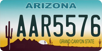 AZ license plate AAR5576