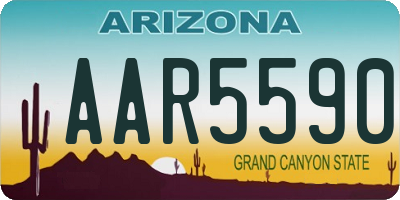 AZ license plate AAR5590