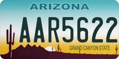 AZ license plate AAR5622