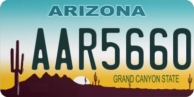 AZ license plate AAR5660