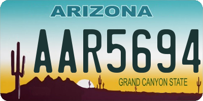 AZ license plate AAR5694