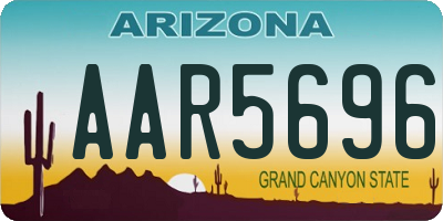 AZ license plate AAR5696