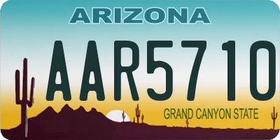 AZ license plate AAR5710