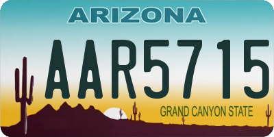 AZ license plate AAR5715