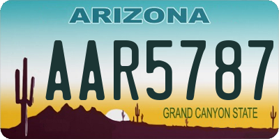 AZ license plate AAR5787