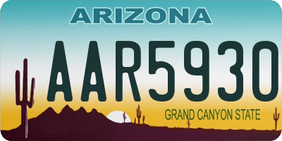 AZ license plate AAR5930