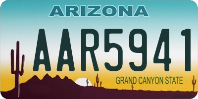 AZ license plate AAR5941