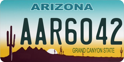 AZ license plate AAR6042