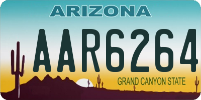 AZ license plate AAR6264