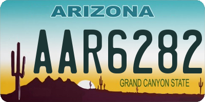 AZ license plate AAR6282