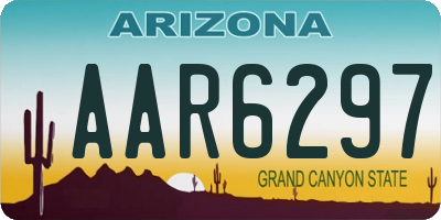 AZ license plate AAR6297