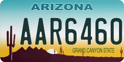 AZ license plate AAR6460