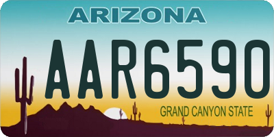AZ license plate AAR6590