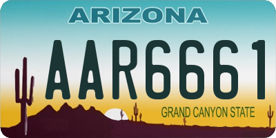 AZ license plate AAR6661
