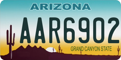 AZ license plate AAR6902