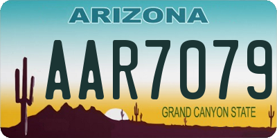 AZ license plate AAR7079