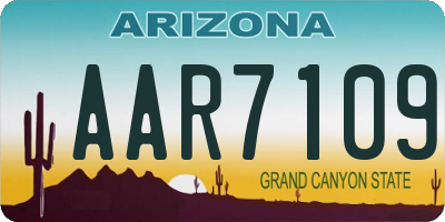 AZ license plate AAR7109