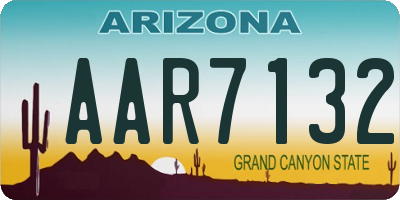AZ license plate AAR7132