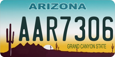 AZ license plate AAR7306