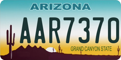 AZ license plate AAR7370
