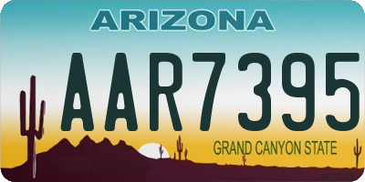 AZ license plate AAR7395
