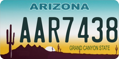 AZ license plate AAR7438